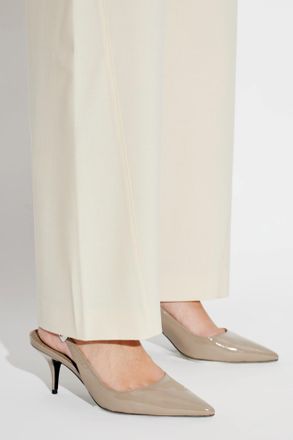 Black Suede Studio Leather Heeled Shoes Branca, Womens, Beige