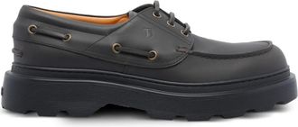 Tod's Mocassini da barca con plateau - Nero