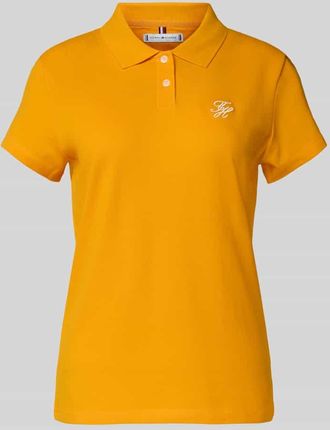 Tommy Hilfiger Slim Fit Poloshirt aus Baumwoll-Mix in Orange, Gr&ouml;&szlig;e XS
