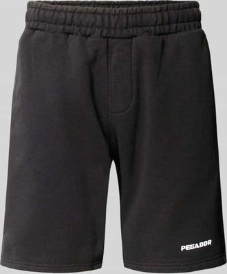 Pegador Shorts mit elastischem Bund und Logo-Stitching in Black, Gr&ouml;&szlig;e XXL
