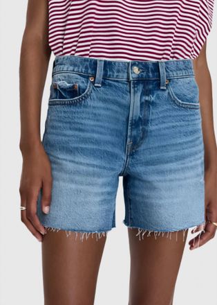 Pistola Denim Kennedy Relaxed Mid Rise Denim Short In Central Vintage