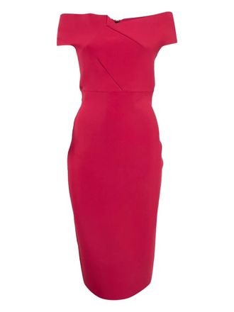 Roland Mouret off-shoulder dress - Red