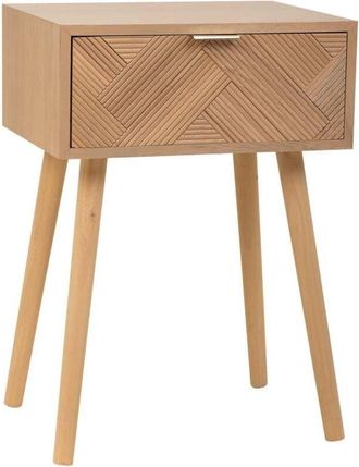 Wanderlust Deco Mesita De Madera De 1 Cajon Marron 45x34x64