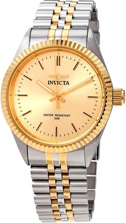 Invicta Specialty Quartz Gold Dial Two-tone Mens Watch 29382