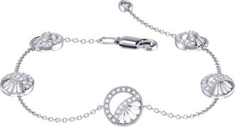 LuvMyJewelry Moon Phases Sterling Silver Diamond Bracelet at Nordstrom