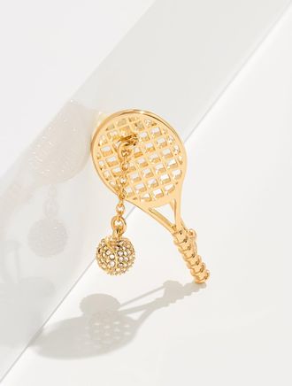 Talbots Tennis Match Brooch - Crystal/Gold - 001 Talbots