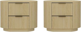 Manhattan Comfort Olivia Modern Nightstand With 2 Drawers