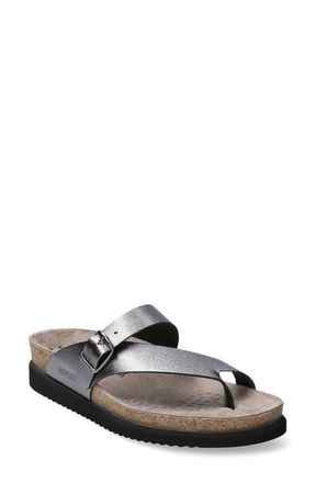 Mephisto Helen Toe Loop Sandal in Grey Odysee at Nordstrom, Size 10