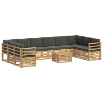 vidaXL Conjunto De Sof&aacute;s De Exterior 8 Pcs Blanco Y Antracita Vidaxl