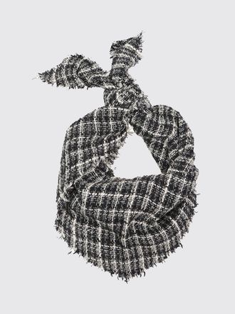 Faliero Sarti Sciarpa in lana con motivo tartan e bordi sfrangiati