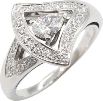 Bulgari Clear White Gold White Gold (18K) Band Ring (Pre-Owned)