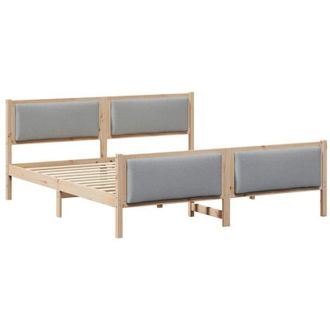 vidaXL Estructura De Cama Con Cabecera Gris Claro 180 X 200 Cm Tela Vidaxl