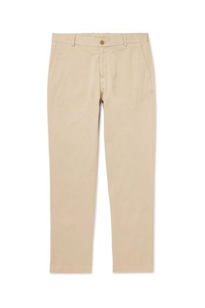 Sunspel Straight-Leg Cotton-Blend Twill Chinos