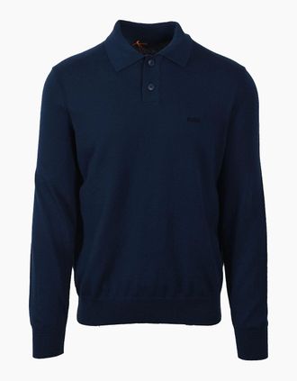 HUGO BOSS Mens Boss Orange ASAC POLO OPAL BLUE - Size: 40