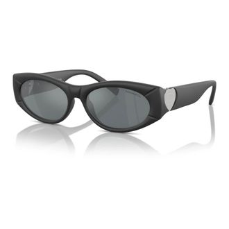Tiffany & Co. Moderne iconische zonnebril met unieke afwerking - Dames - Zonnebrillen - Zwart - 55 MM - Accessoires