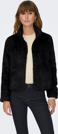 Only Fellimitatjacke ONLY ONLNEWVIDA LIFE FAUX FUR JACKET OTW CC, Damen, Gr. XL, schwarz, Pl&uuml;sch, Obermaterial: 100% Polyester, unifarben, Jacken Fellimita