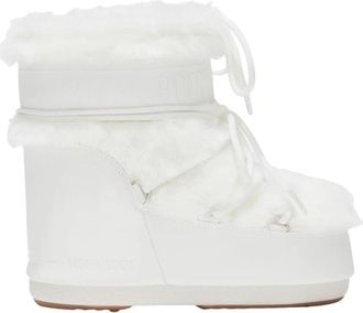 Moon Boot Icon Low Faux-Fur Boots - Dames - Snowboots - Wit - 39 EU - Leer - Fitness