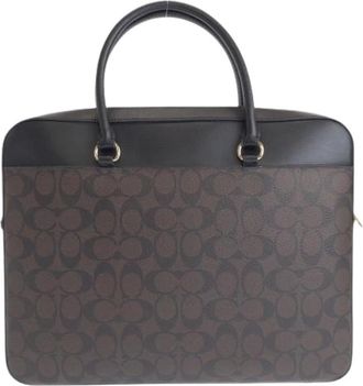 Coach Pre-owned Handbags, female, Brown, Size: ONE SIZE Pre-owned Leather Briefcase