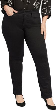 NYDJ Nydj Plus Marilyn Black Straight Leg Jean