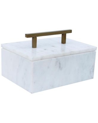 A&B Home 7In Box With Brass Handle