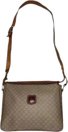 Celine Pre-owned Vintage Cross Body Bag - Dames - Vintage Schoudertas - Beige - ONE Size - Leer - Vintage
