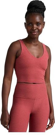 Beyond Yoga Spacedye Good Day Cropped Tank Top Womens Clothing Faded Rose Heather : SM, Elastane/Polyester