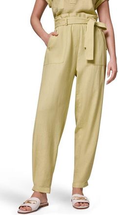 DKNY Belted Tapered Pants in Citrus at Nordstrom, Size X-Small