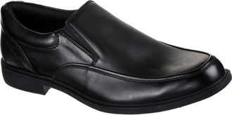 Skechers Dreston Ratlon Leather Mens Black Loafers - Size UK 12