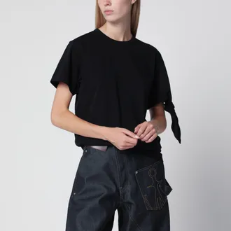 J.W.Anderson T-shirt con maniche annodate in cotone nera