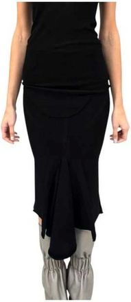 Rick Owens Rokken, Dames, Zwart, S, Wol, Calf Skirt