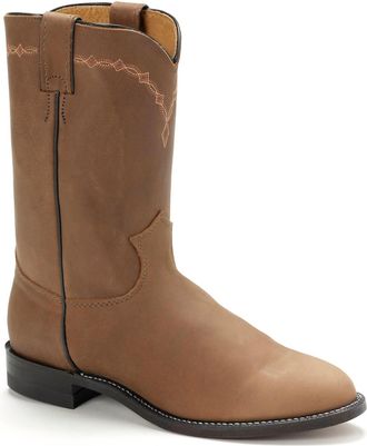 Justin Boots Mens Brock Classic Roper Toe Boot - Medium In Bay