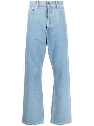 Nanushka high-waist straight-leg jeans - men - Cotton/Organic Cotton/Polyester - 33 - Blue