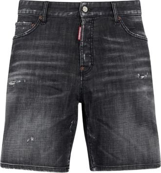 Dsquared2 Denim shorts met verwassen effect - Grijs