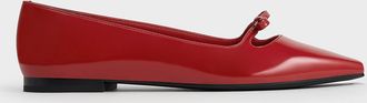 Charles & Keith Bow Square-Toe Ballet Flats