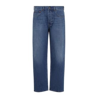 Valentino Straight Jeans, male, Blue, Size: W36 Denim Pants
