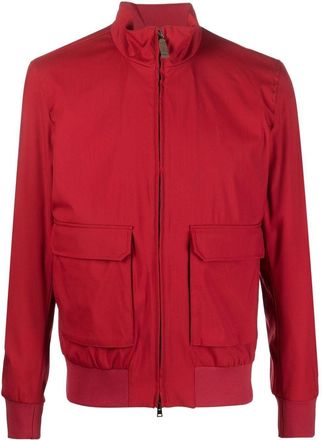Herno zip-up bomber jacket - men - Spandex/Elastane/Polyamide/Virgin Wool/Polyurethane/Polyester - 50 - Red