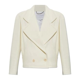 Stella McCartney Wol dubbelgerokt jasje - Dames - Mantels - Beige - Maat: XS Wol