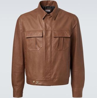 Brunello Cucinelli Leather blouson jacket