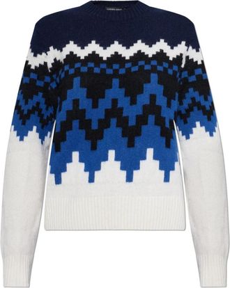 Canada Goose Thelon Crew Wool Sweater - Dames - Ronde hals truien - Blauw - S - Wol - Truien & Vesten