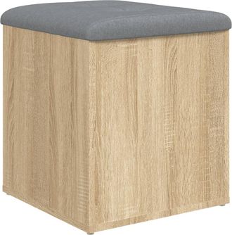 vidaXL Vidaxl - Banco Con Almacenaje Madera Ingenier&iacute;a Roble Sonoma 42x42x45 Cm