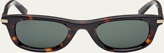 Ermenegildo Zegna Mens Acetate Square Sunglasses