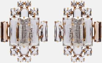 Saint Laurent Crystal-embellished clip-on earrings