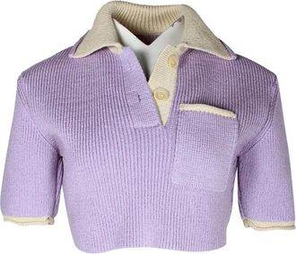 Jacquemus Top Le Polo Maille - Viola