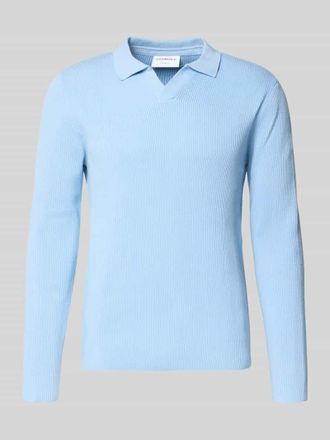Lindbergh Lindbergh Relaxed Fit Strickpullover in Ripp-Optik in Hellblau, Gr&ouml;&szlig;e XXXL