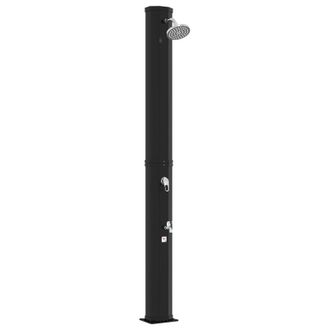 vidaXL Ducha Solar Con Cabezal De Ducha Y Grifo 40 L Negro Vidaxl