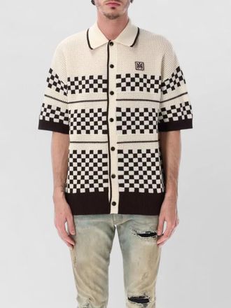 Amiri bowling wool knit shirt short sleeves