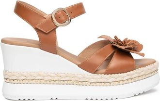 Nero Giardini Sandalen - Dames - Sleehakken - Bruin - 39 EU - Leer - Schoenen