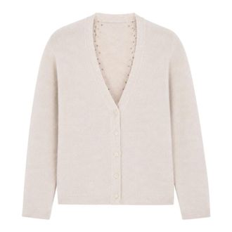 Max Mara Truien & Vesten, Dames, Roze, S, Wol, Caraffa Mohair-Blend Cardigan