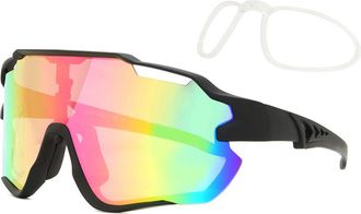 SmartBuy Collection Single Lens Full Rim TR90 Mens Prescription Sunglasses Black Size 145 - SmartBuy Collection