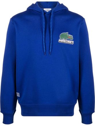 Lacoste Minecraft logo-patch hoodie - Blue